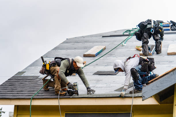 Professional Gutter Installation technician working in Addy, WA